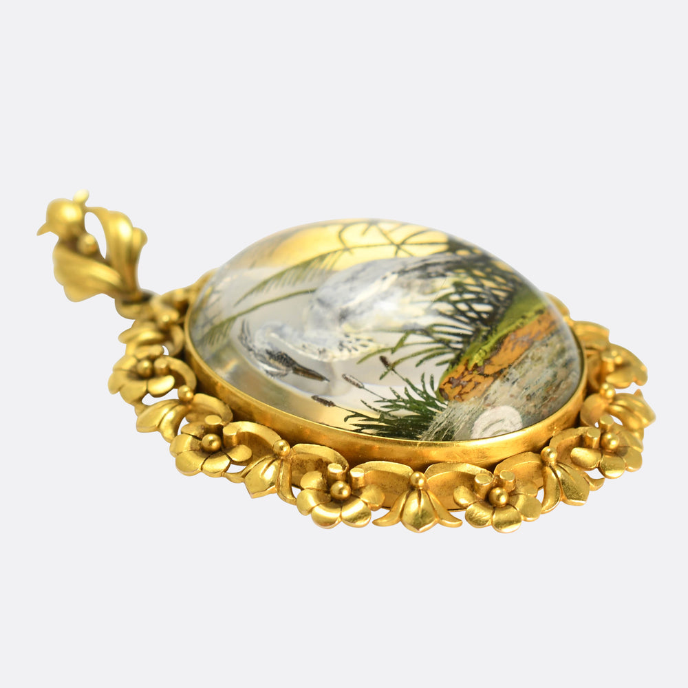 Victorian Aesthetic Movement Essex Crystal Locket