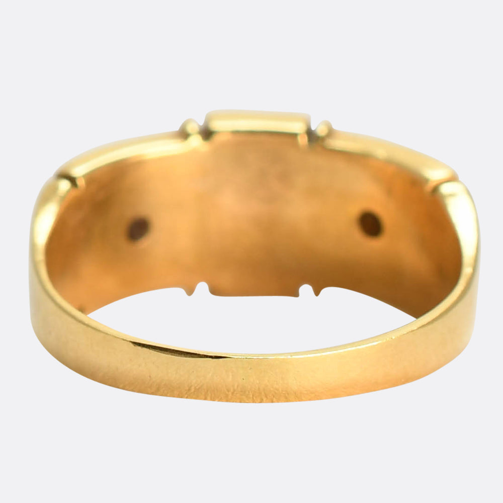 Victorian Coral, Turquoise & Diamond Cluster Ring