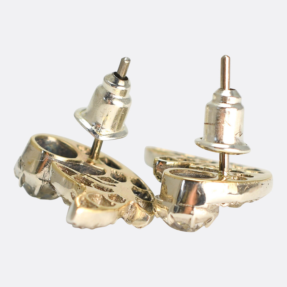 Victorian Diamond Cornucopia Earrings