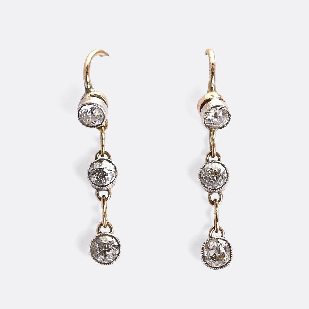 Victorian Diamond Drop Earrings