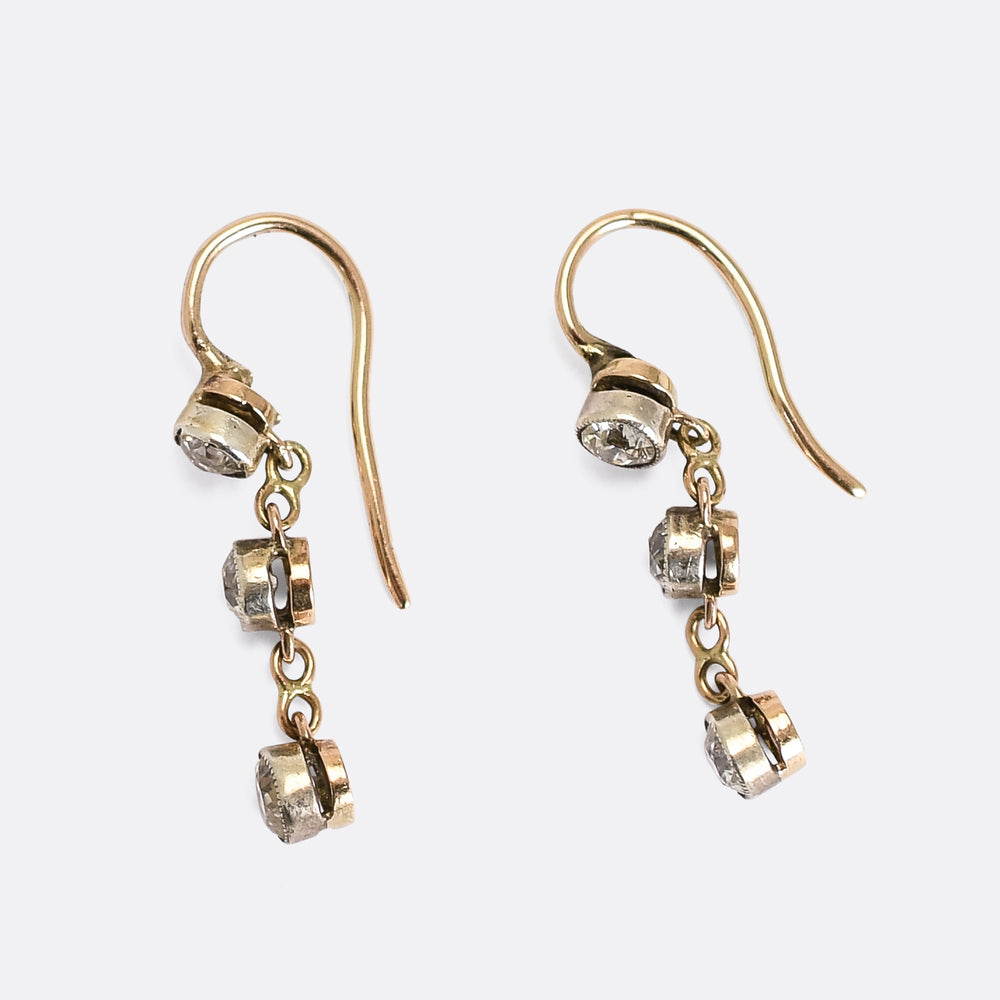 Victorian Diamond Drop Earrings