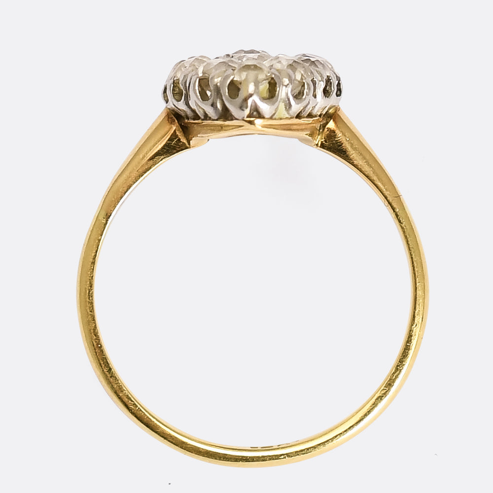 Victorian Diamond Marquise Cluster Ring