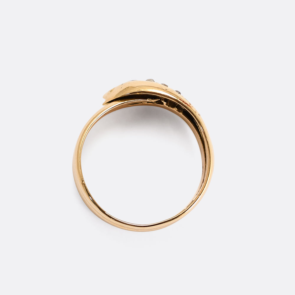 Victorian Diamond Serpent Ring
