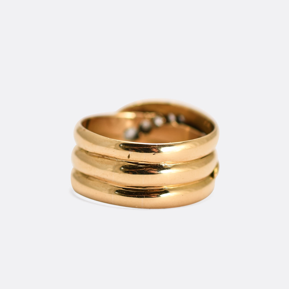 Victorian Diamond Serpent Ring