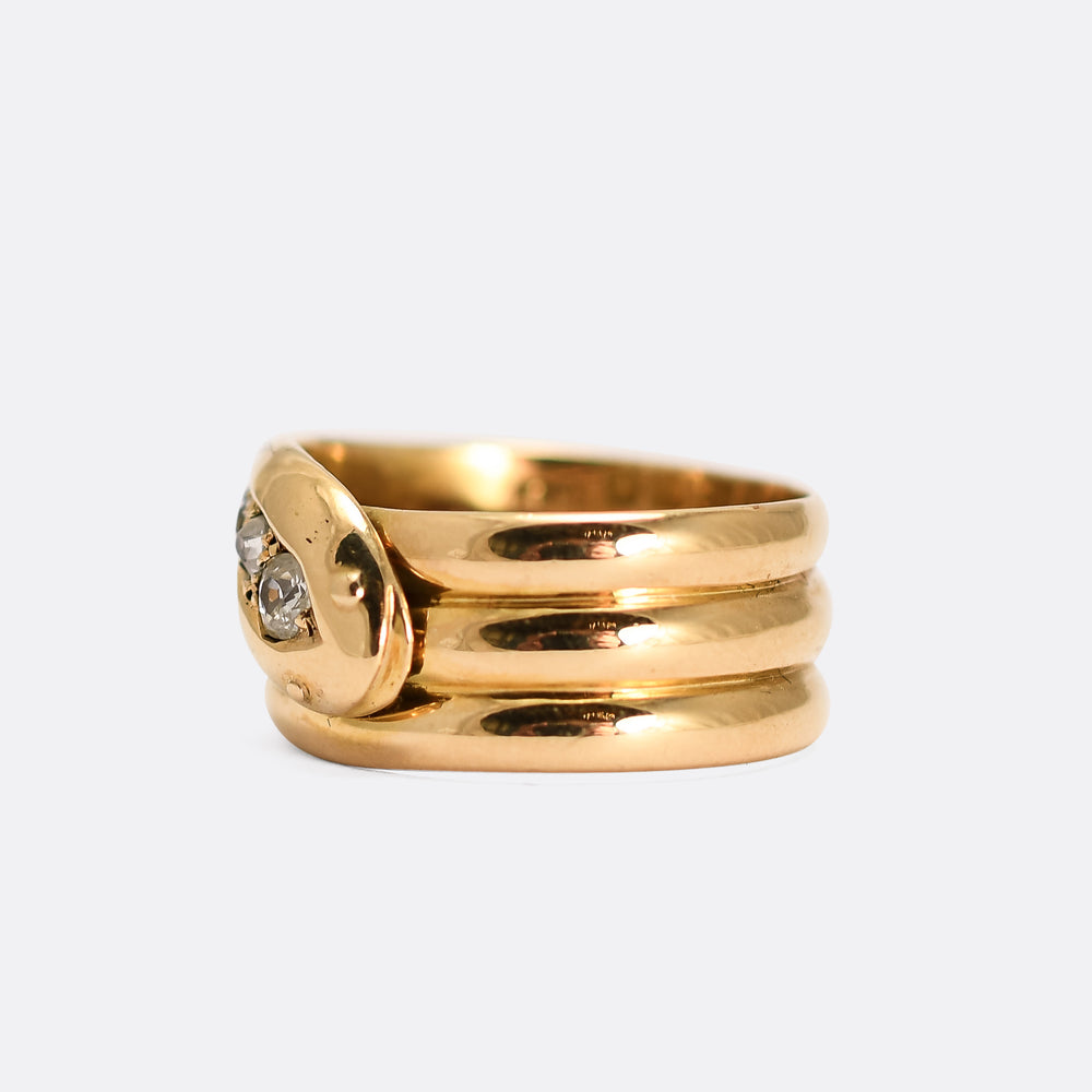 Victorian Diamond Serpent Ring