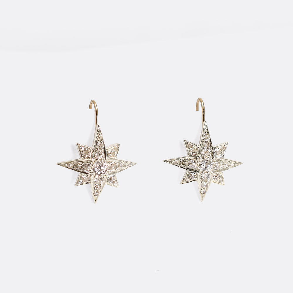 Victorian Diamond Star Earrings