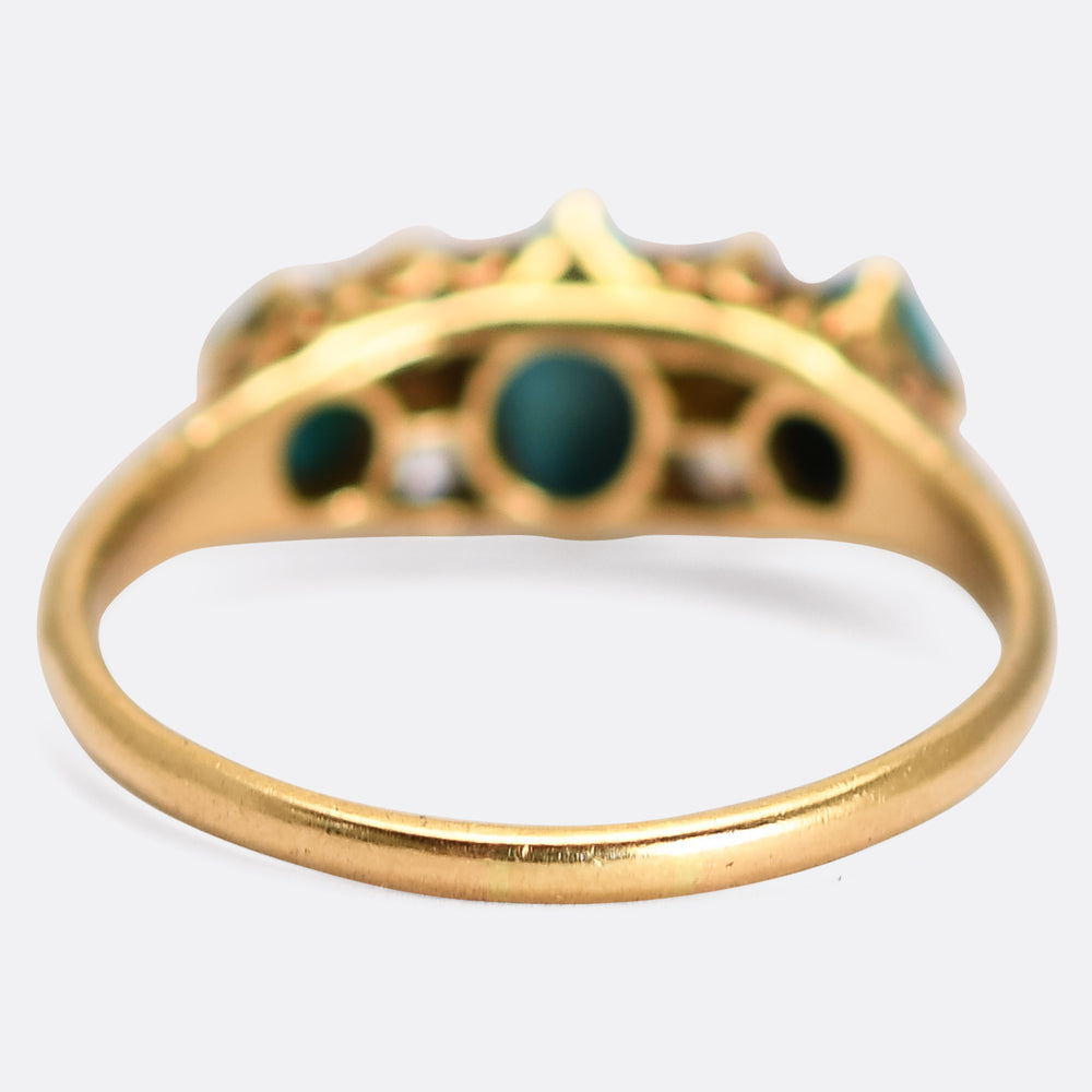 Victorian Diamond & Turquoise Ring