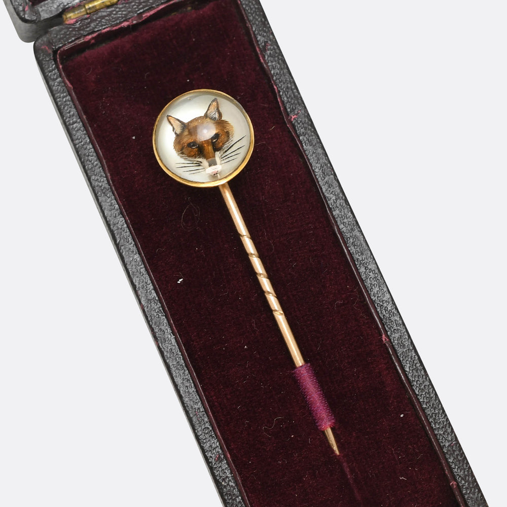 Victorian Fox Essex Crystal Stick Pin