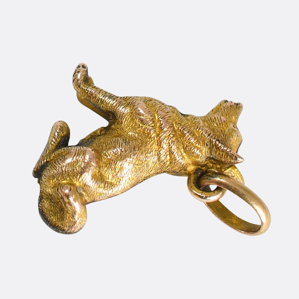 Victorian Gold Alsatian Dog Charm