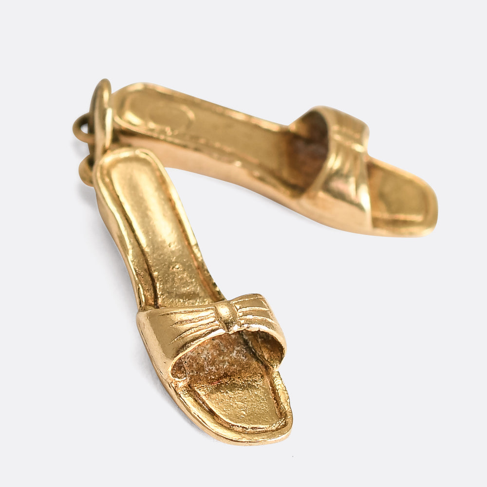 Victorian Gold Slippers Charm