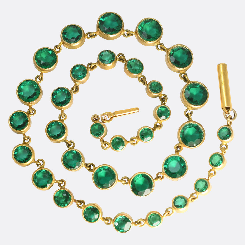 Victorian Green Paste Rivière Necklace