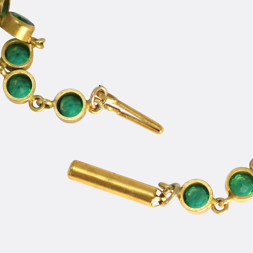 Victorian Green Paste Rivière Necklace