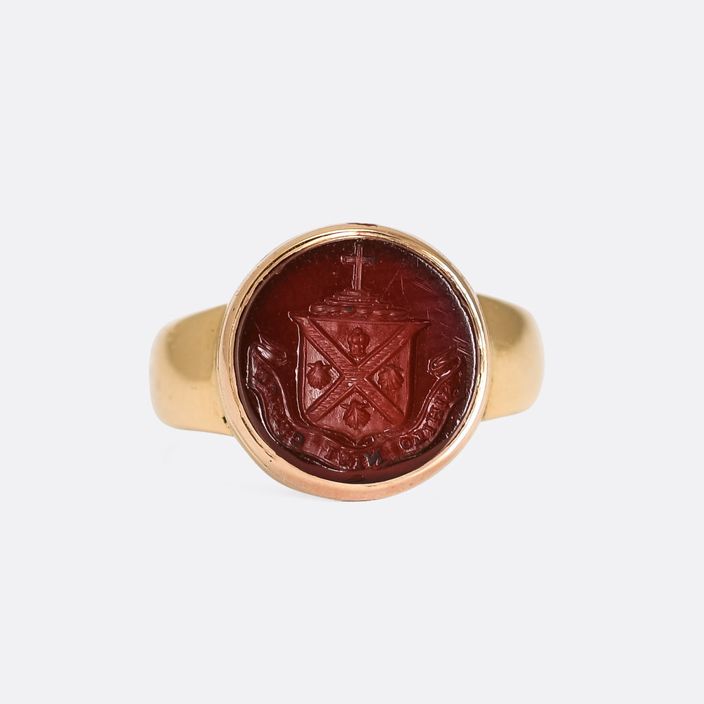 Victorian Intaglio Seal Signet Ring