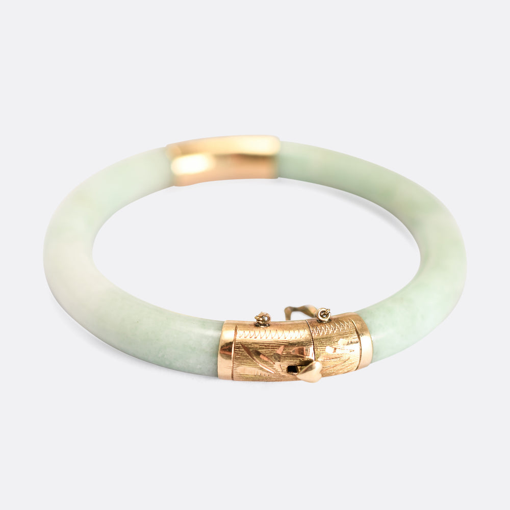 Victorian Jade & Gold Bangle