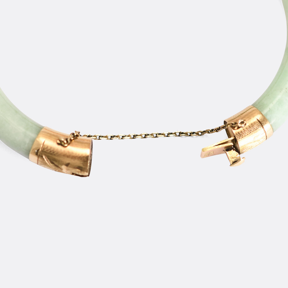 Victorian Jade & Gold Bangle