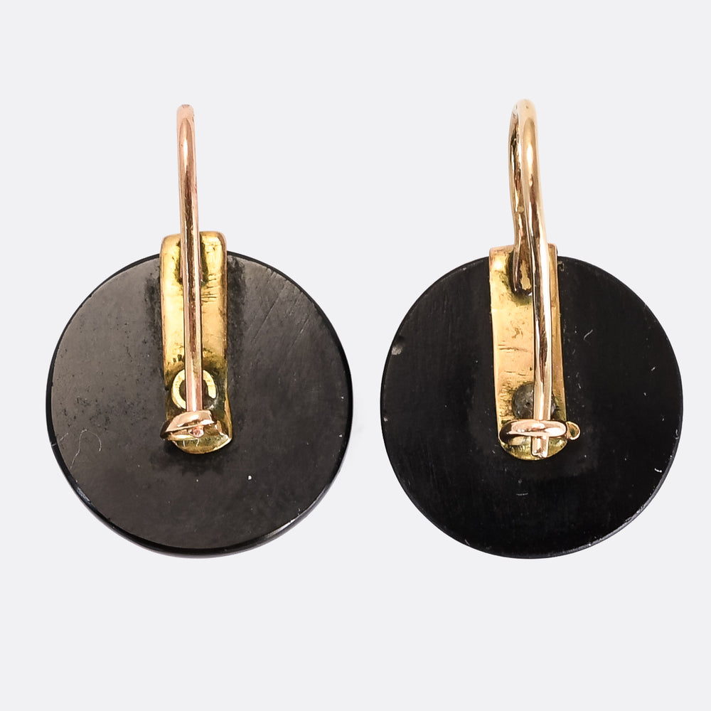 Victorian Jet Lily Of The Valley Earrings