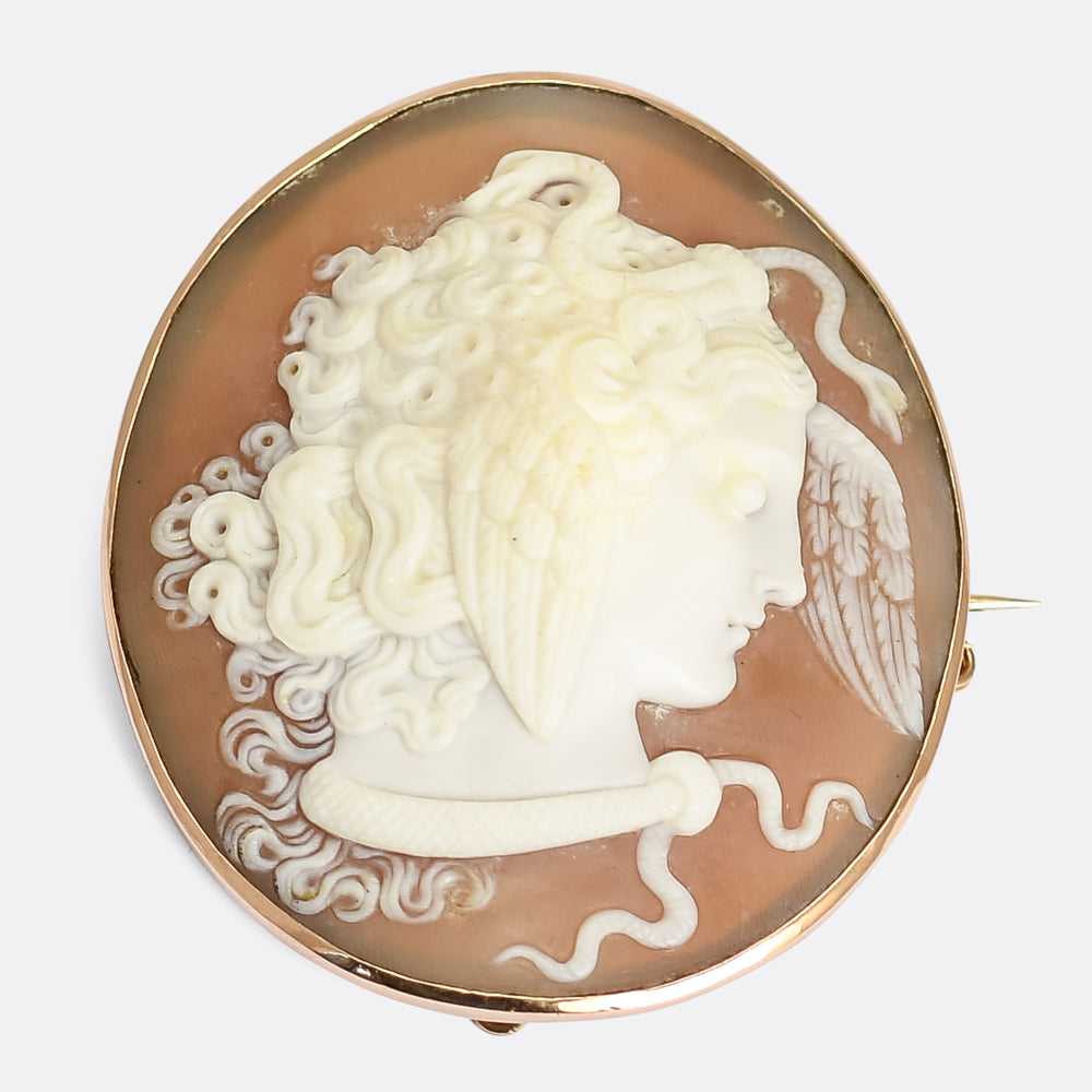 Victorian Medusa Cameo Brooch