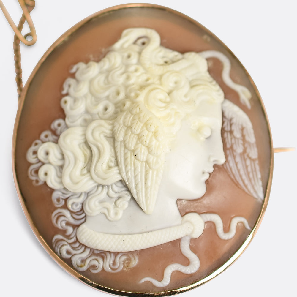 Victorian Medusa Cameo Brooch
