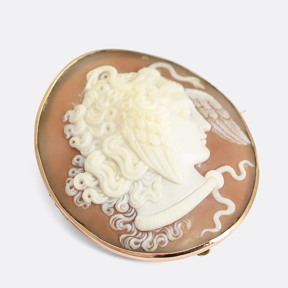 Victorian Medusa Cameo Brooch