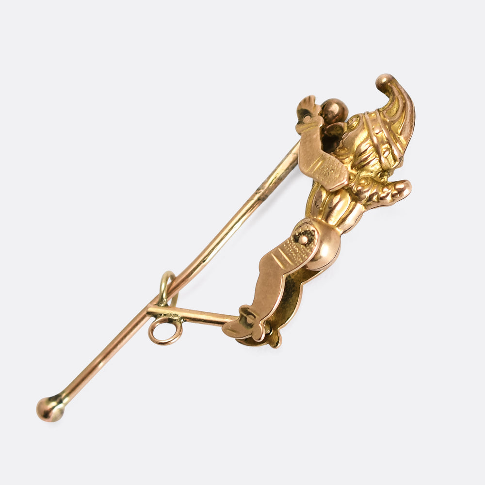 Victorian Mr Punch Gold Charm