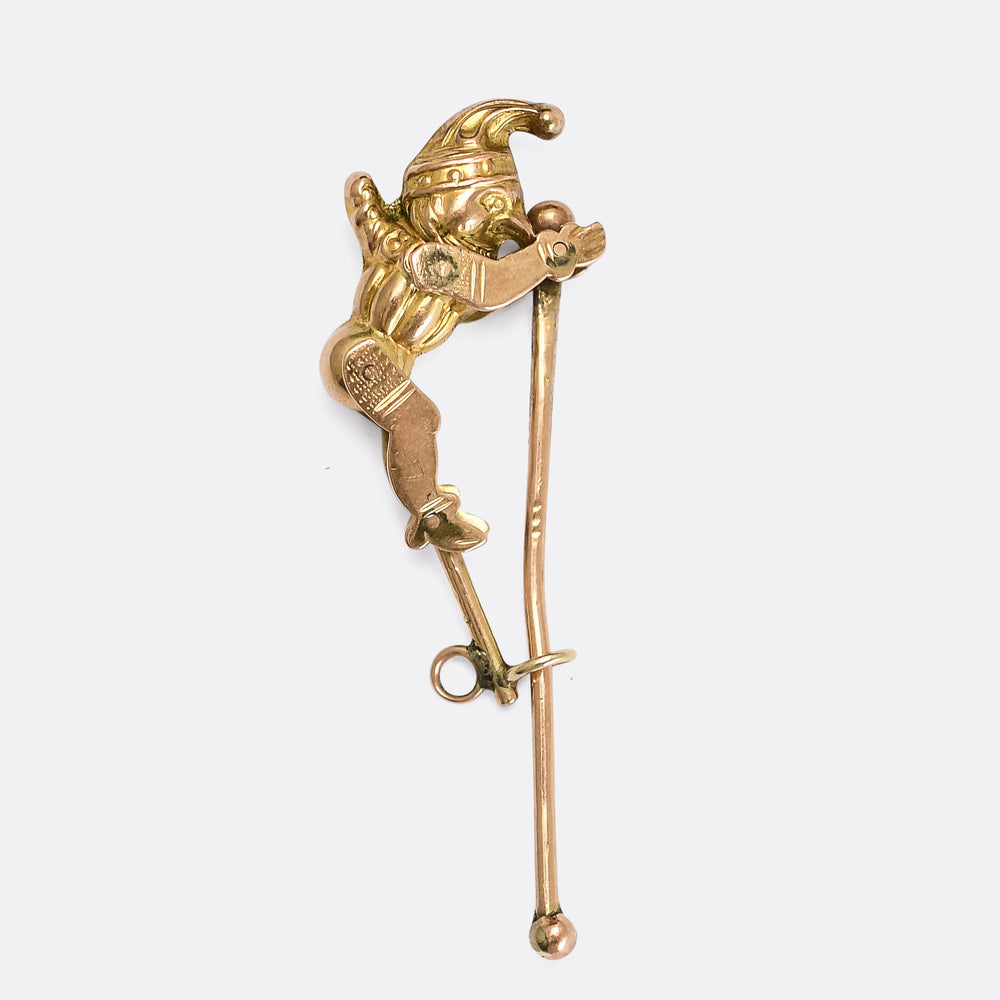 Victorian Mr Punch Gold Charm