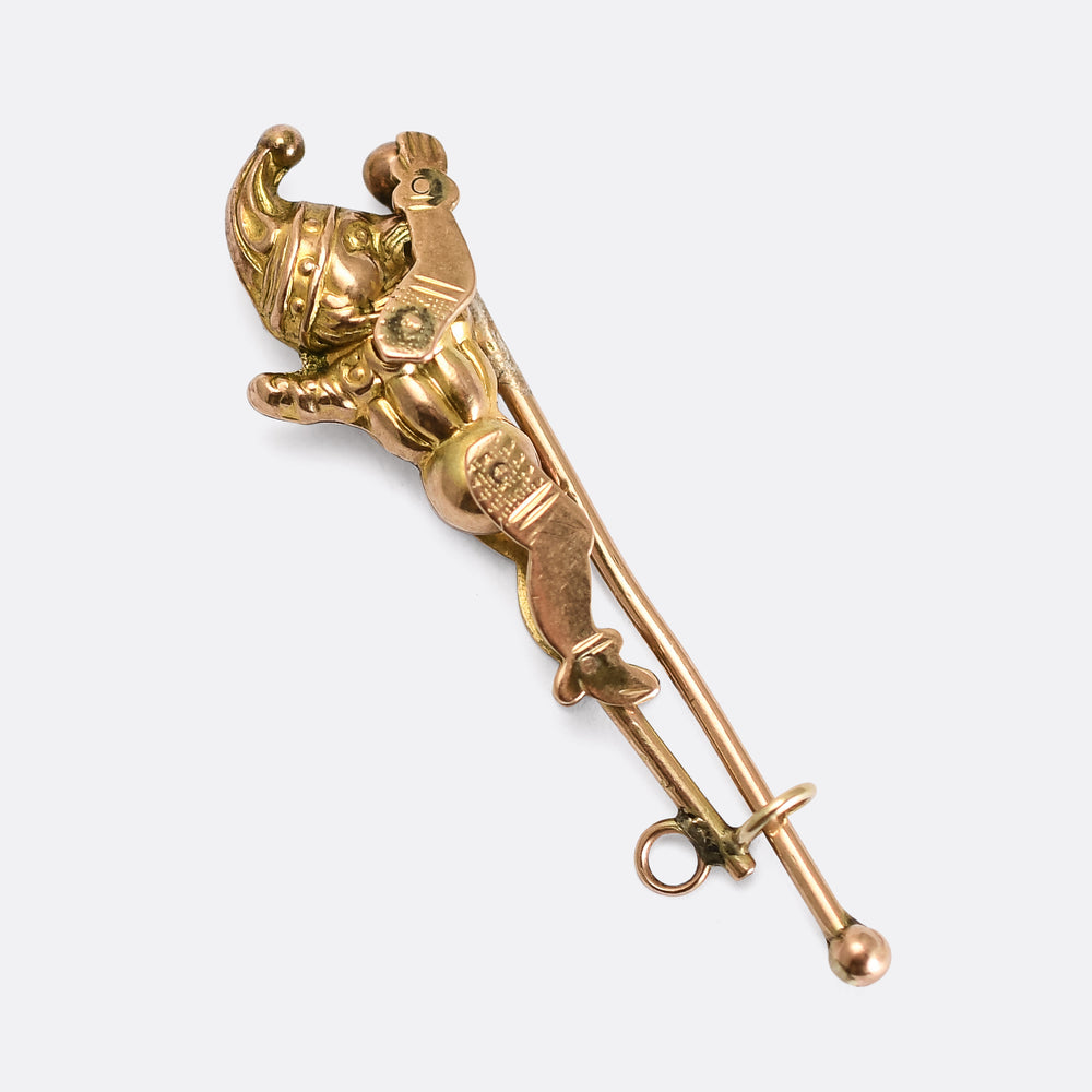 Victorian Mr Punch Gold Charm