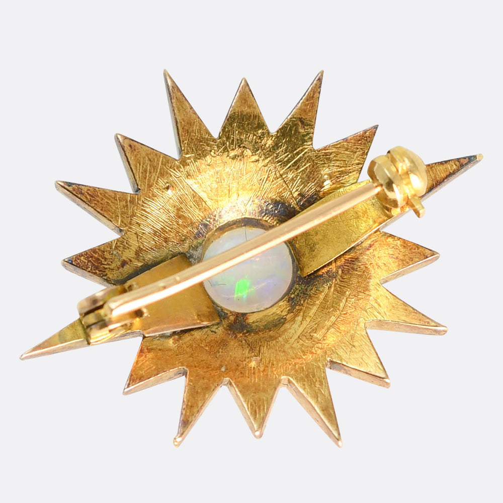 Victorian Multi-Gem Star Brooch