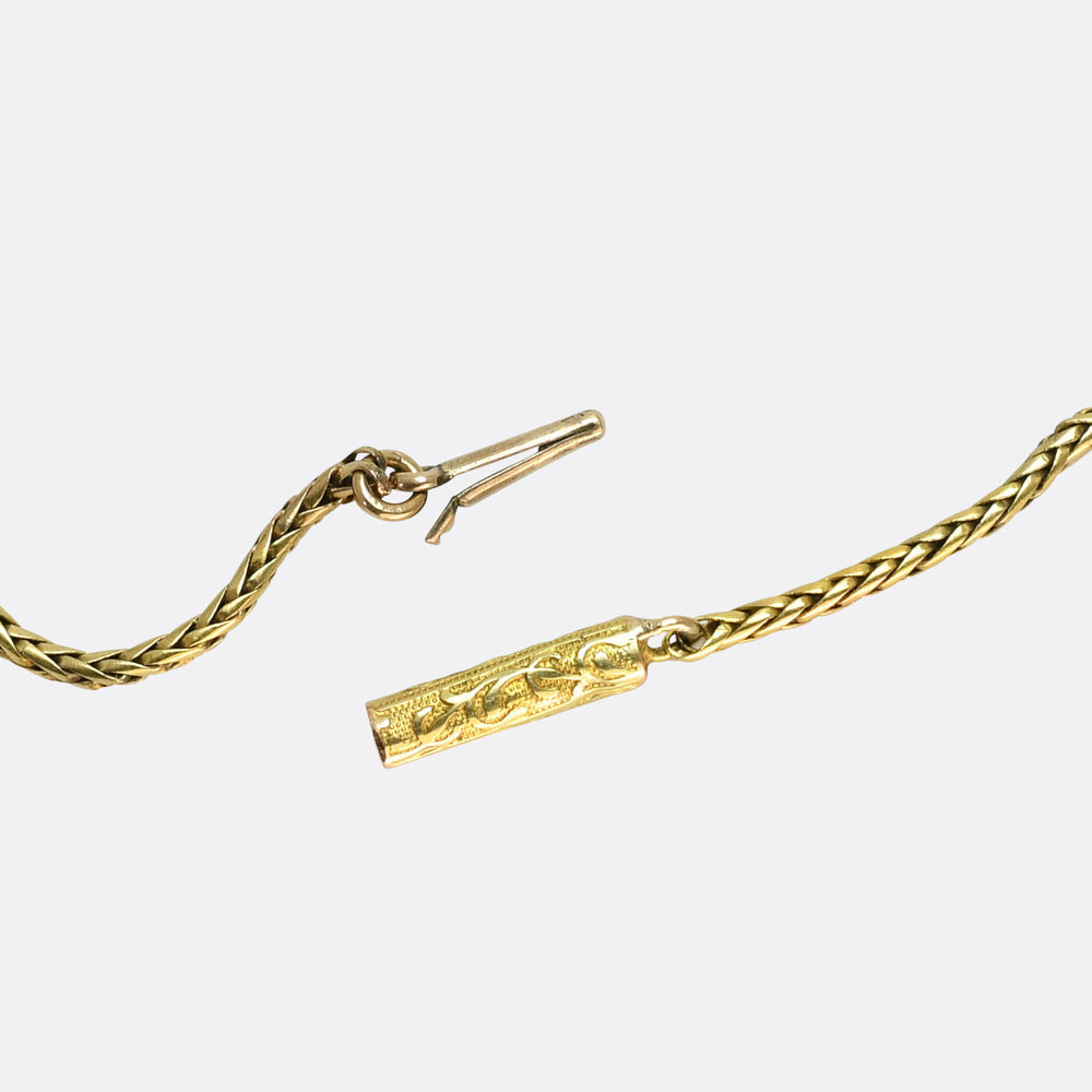 Victorian Opal & Diamond Heart Cluster Necklace