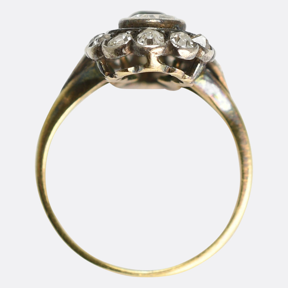 Victorian Opal & Diamond Ring with Heart Box