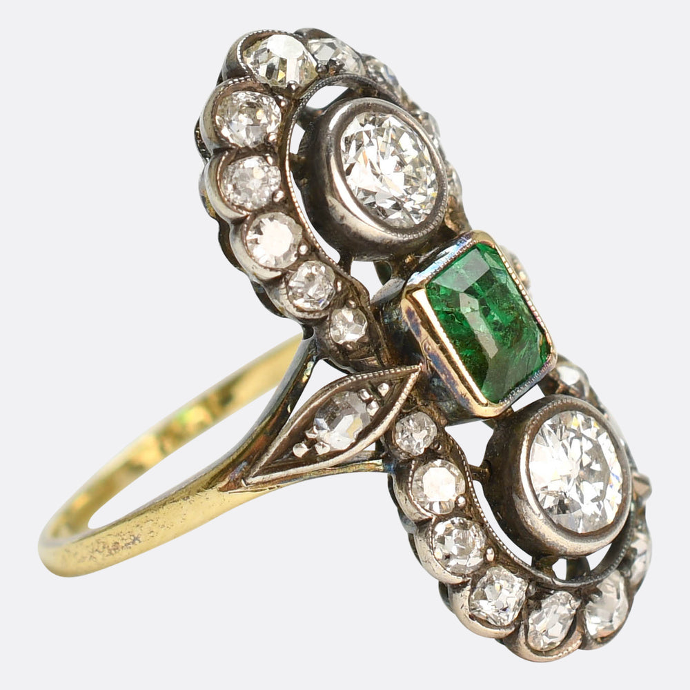 Victorian Opal & Diamond Ring with Heart Box