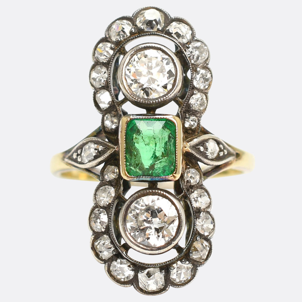 Victorian Opal & Diamond Ring with Heart Box