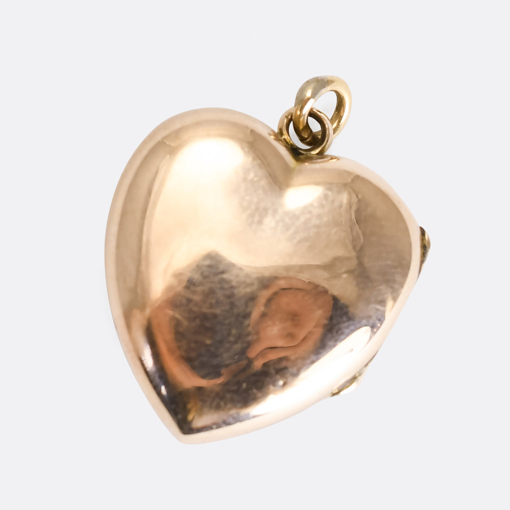 Victorian Pearl Puffed Heart Locket