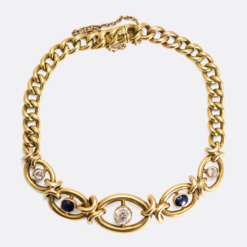 Victorian Sapphire & Diamond Bracelet