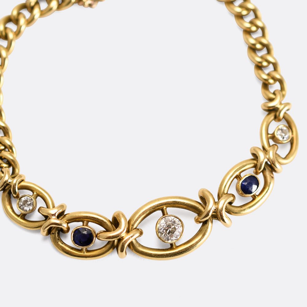 Victorian Sapphire & Diamond Bracelet