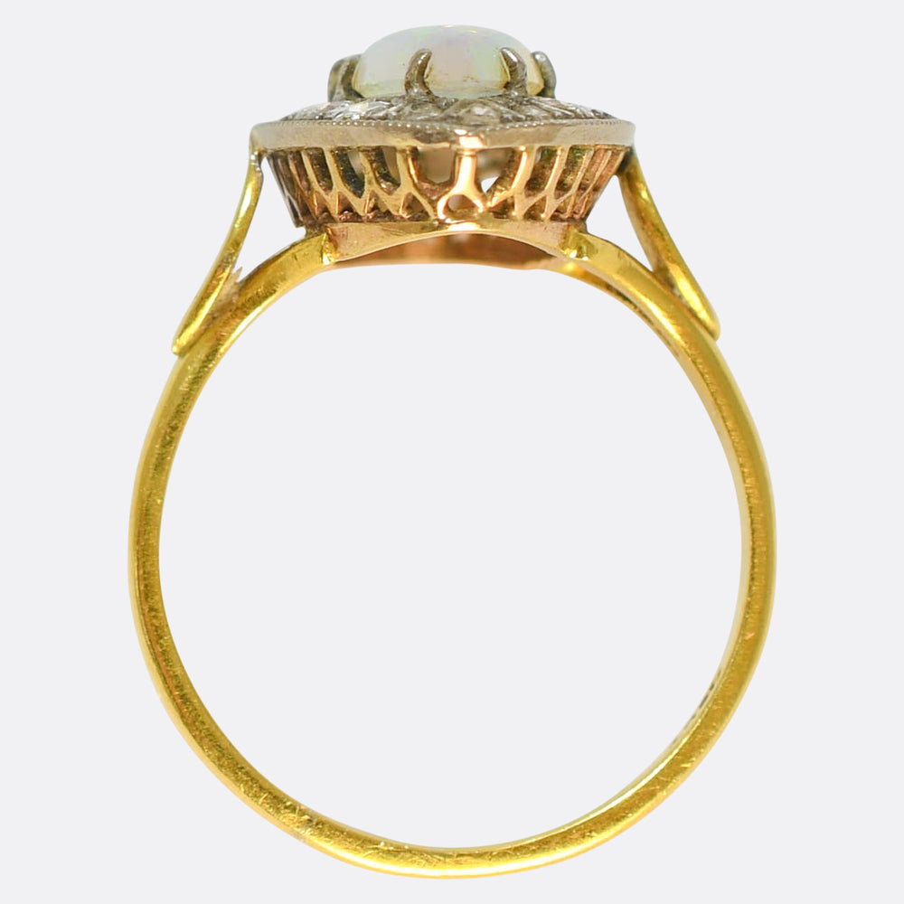 Victorian Sapphire & Diamond Half Hoop Ring