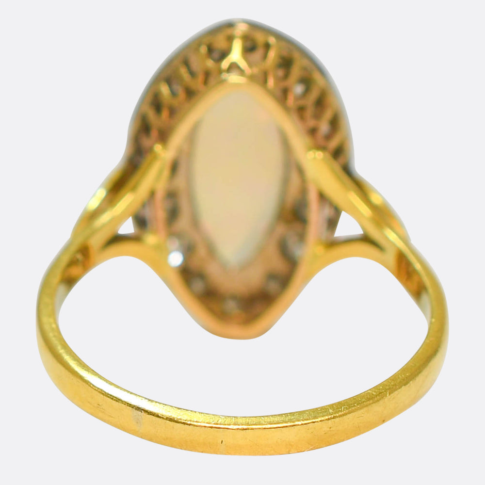 Victorian Sapphire & Diamond Half Hoop Ring