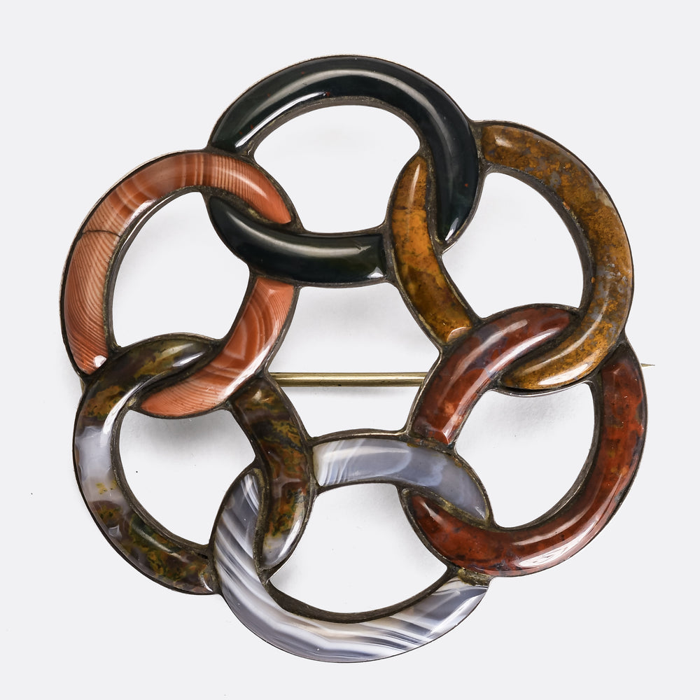 Victorian Scottish Agate Brooch