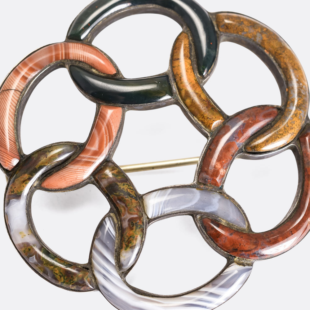 Victorian Scottish Agate Brooch