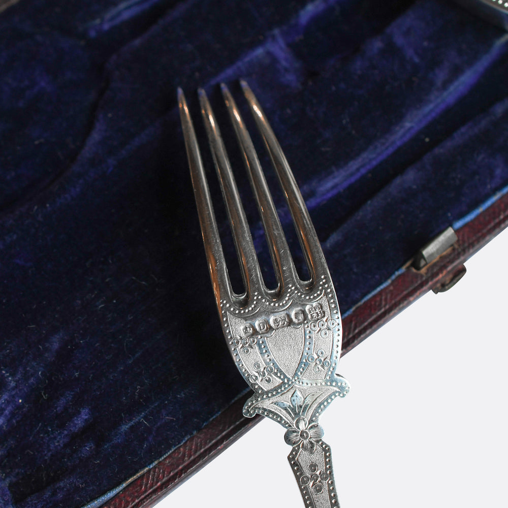 Victorian Silver Christening Set in Fitted Box