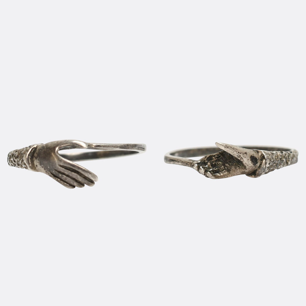 Victorian Silver Fede “Handclasp” Ring