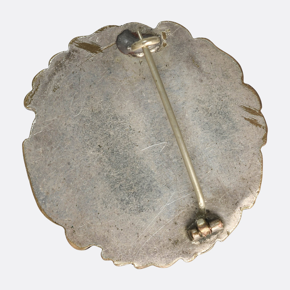 Victorian Silver Shih Tzu Dog Brooch