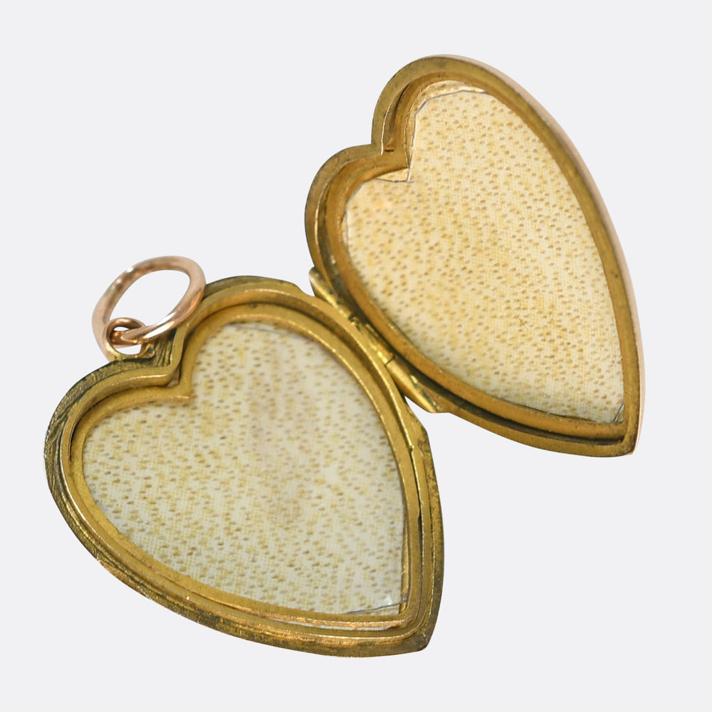 Victorian Star-Set Diamond Heart Locket