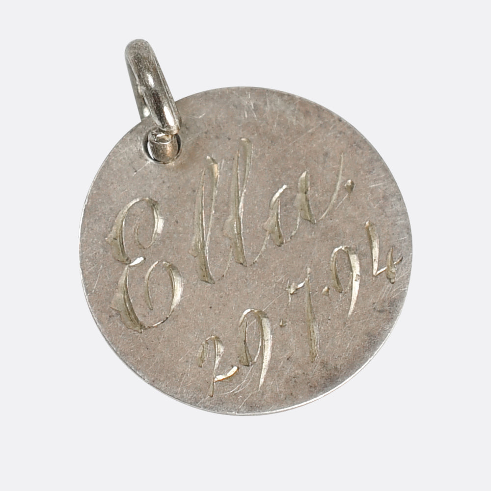 Victorian Sterling Silver Crown Love Token Charm