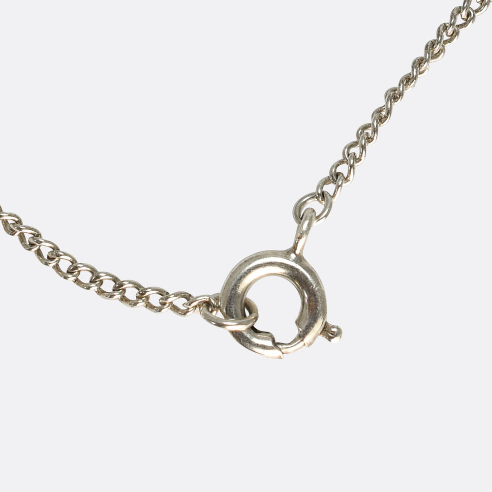 Victorian Teeth & Marcasite Silver Necklace