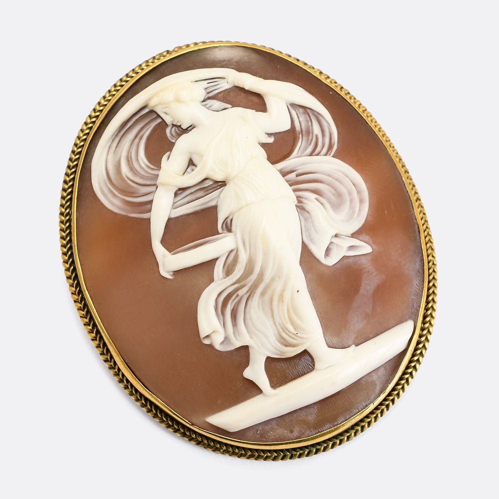 Victorian The Dancing Muse Cameo Brooch