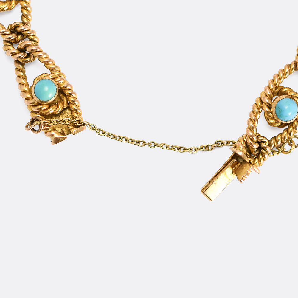 Victorian Turquoise & Pearl Bracelet