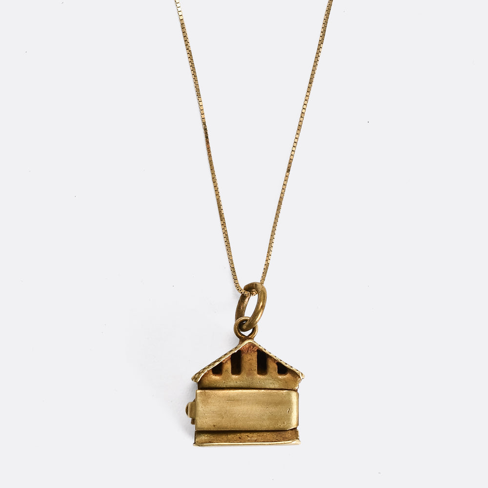 Victorian Two Little Piggies Gold Charm