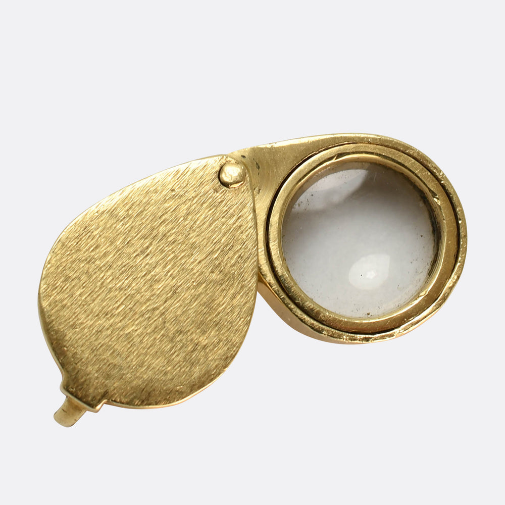 Vintage 14k Gold Jewellers Loupe & Chain
