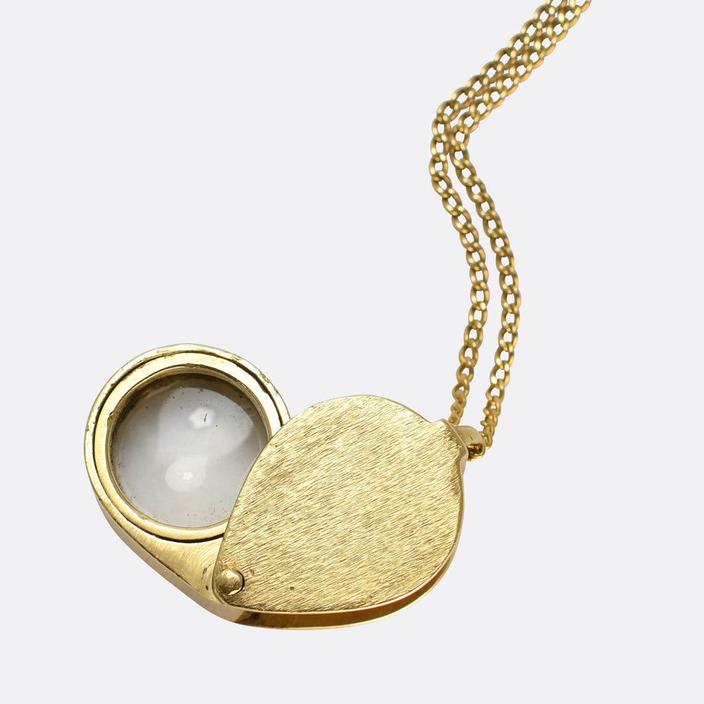 Vintage 14k Gold Jewellers Loupe & Chain