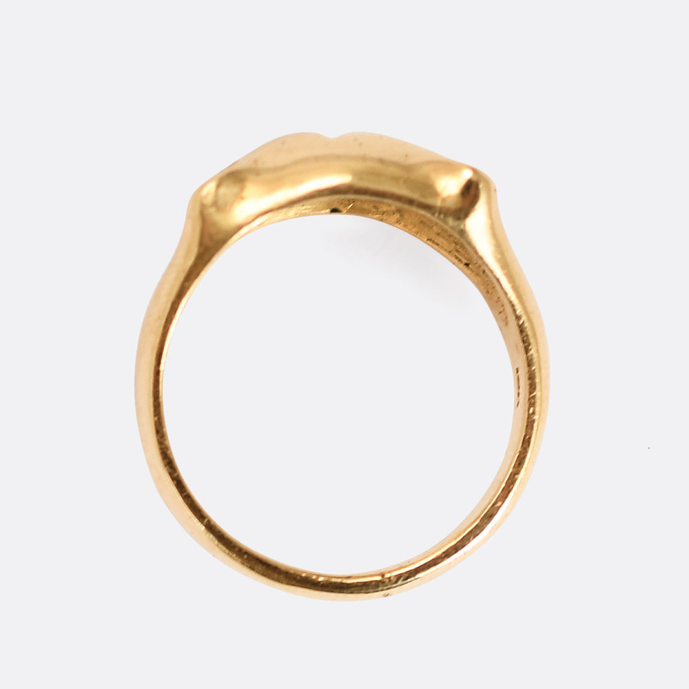 Vintage 18k Gold Cat Ring